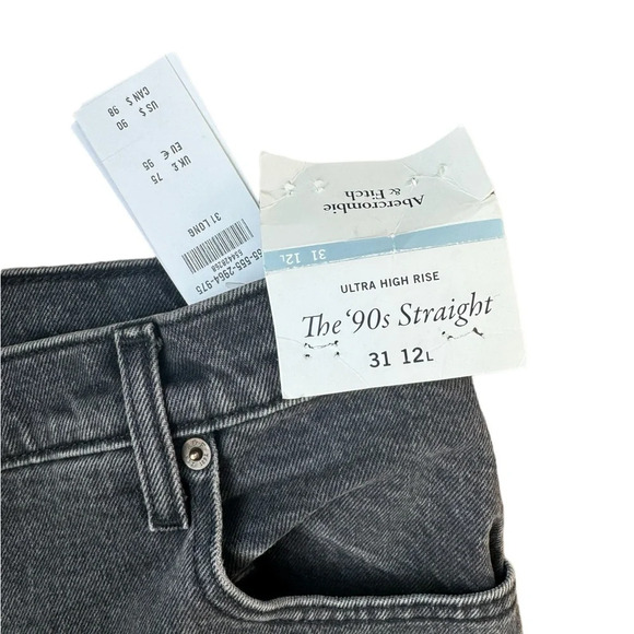 Abercrombie & Fitch Ultra High Rise 90s Straight Size 31 Long - Picture 10 of 12